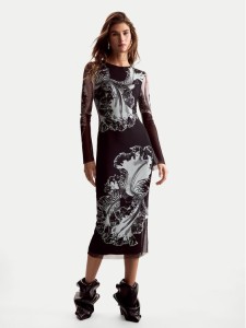 Desigual Sukienka codzienna Reims Lacroix 26SWVK53 Czarny Regular Fit