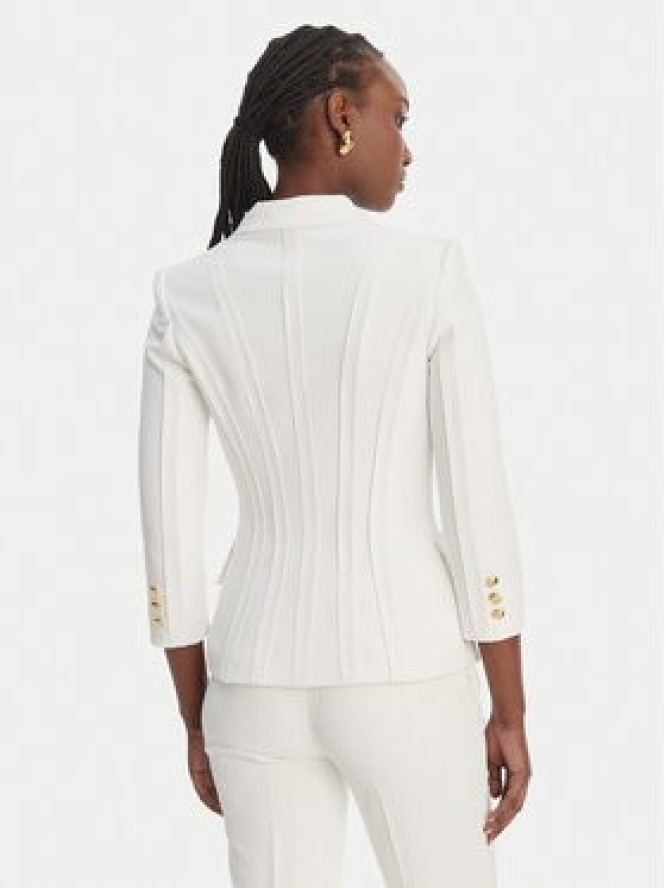 Elisabetta Franchi Marynarka GI-218-61E2-V780 Biały Regular Fit