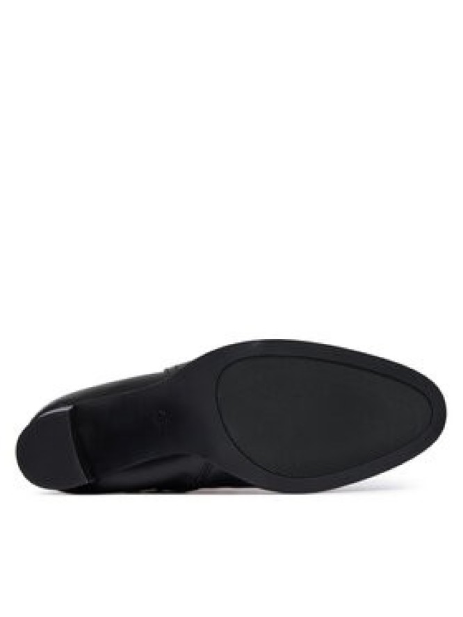 LAUREN RALPH LAUREN Botki Brooke II Calfskin Bootie Heel 802974475004 Czarny