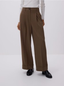 Spodnie culotte - oliwkowy