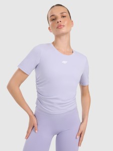 4F Top do jogi i pilatesu szybkoschnący damski - fioletowy L