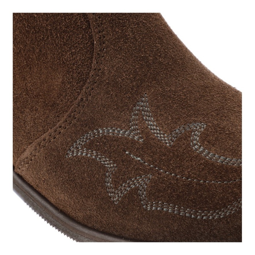 Brązowe Botki Armodo Stylowe Kowbojki Damskie