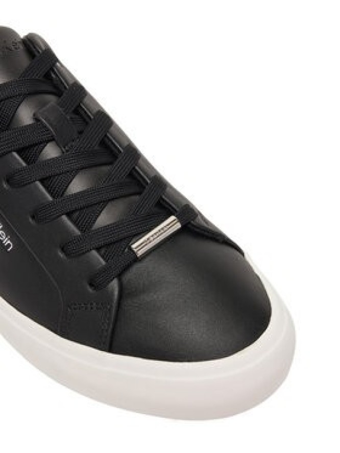 Calvin Klein Sneakersy Vulc Lace Up Lth/Moire Bt HW0HW02747 Czarny