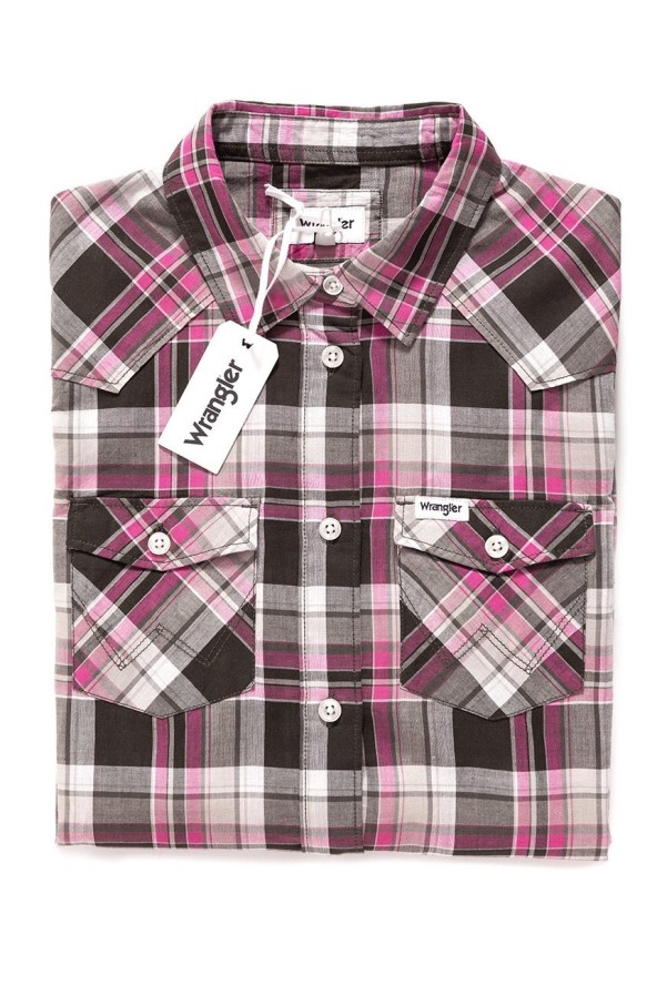 KOSZULA WRANGLER CHECK SHIRT ROSIN GREEN W5240LUWY 112129352