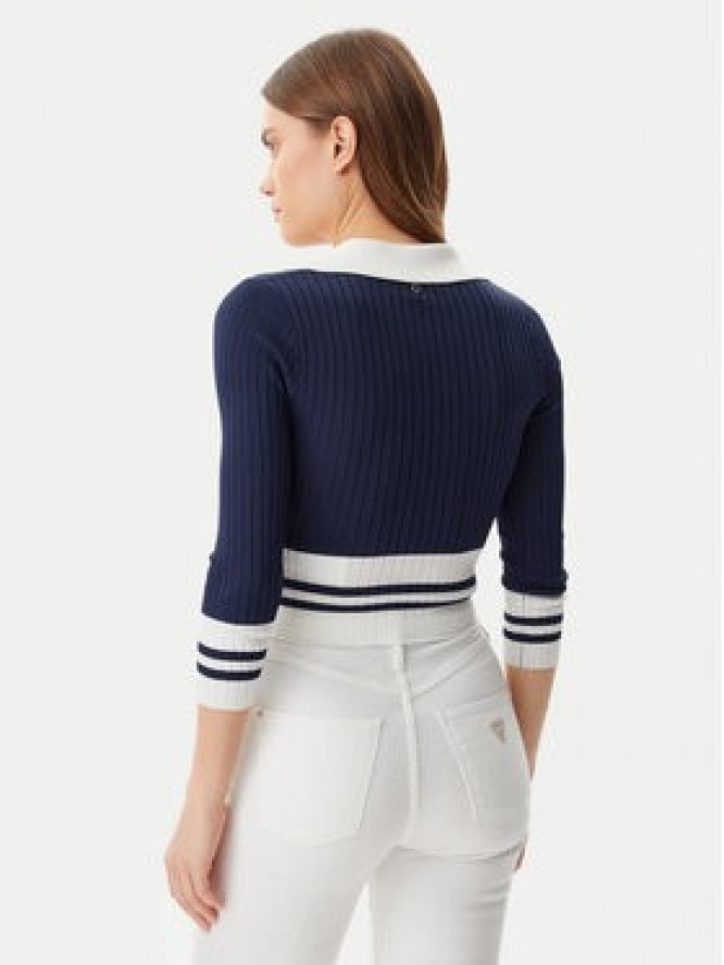 Guess Sweter W5GR46 Z3L10 Granatowy Regular Fit