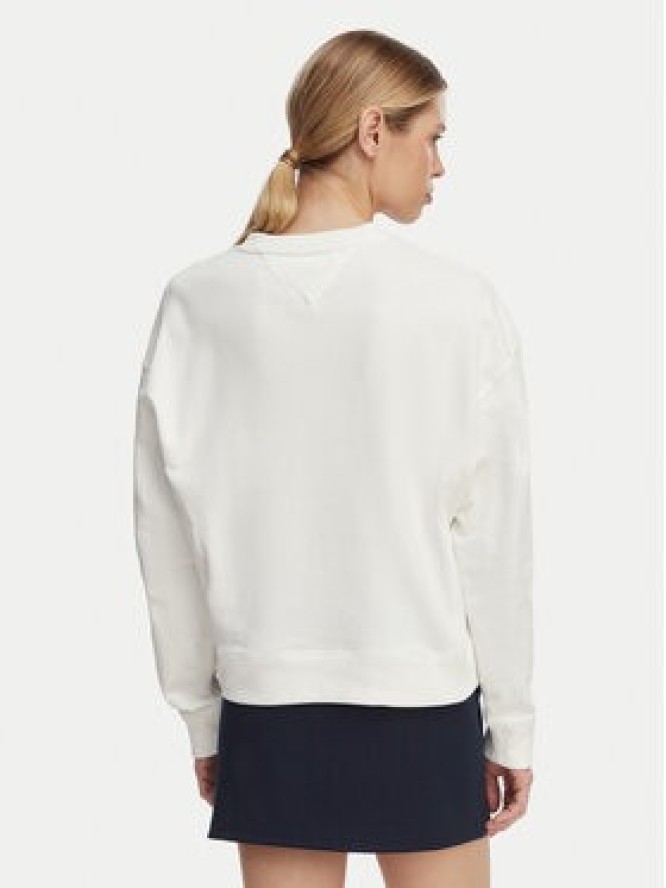 Tommy Jeans Bluza Wavy Flag DW0DW22742 Biały Boxy Fit