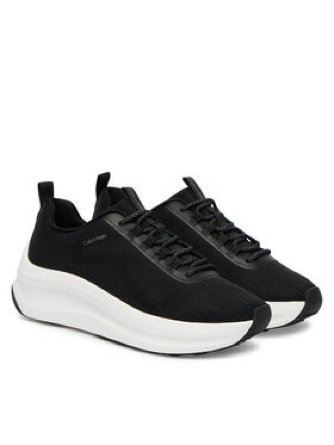 Calvin Klein Sneakersy Chunky Run Ckstripe Lup Sp Kn HW0HW03006 Czarny
