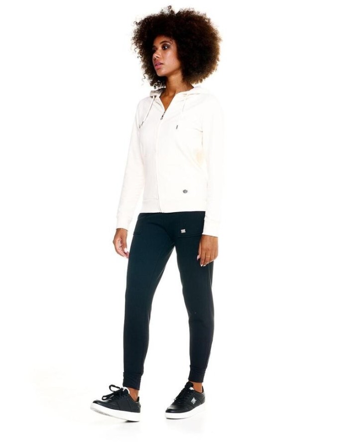 Damska bluza Leone z kapturem Basic zapinanym na zamek na całej długości