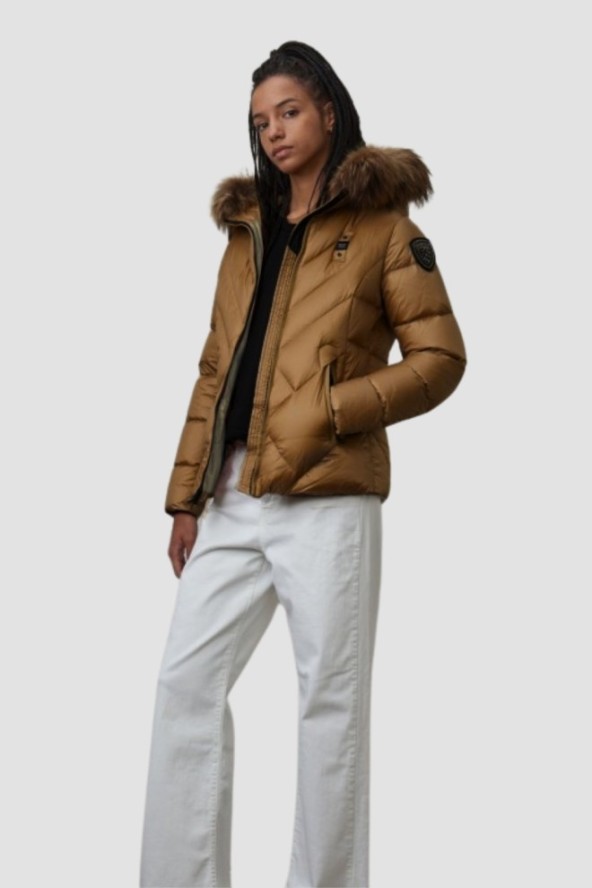 BLAUER Brązowa kurtka damska Alicia Short Jackets, Rozmiar M