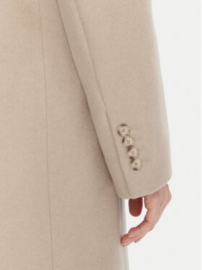 BOSS Płaszcz wełniany Classin 50548371 Beżowy Regular Fit