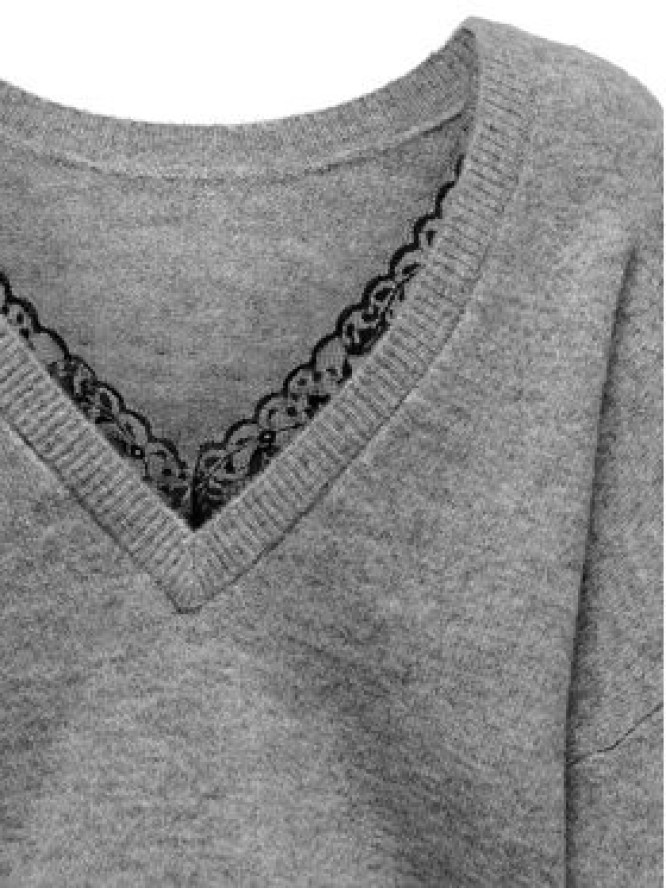 ONLY Sweter Manifesta 15329229 Szary Regular Fit