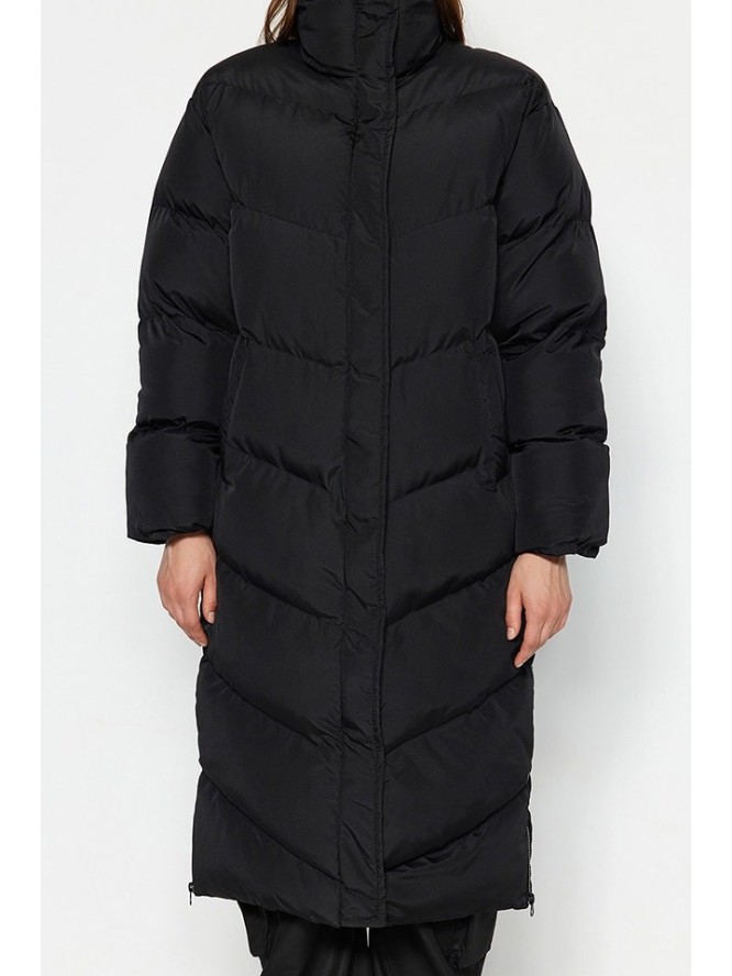 trendyol Płaszcz zimowy w kolorze czarnym rozmiar: L