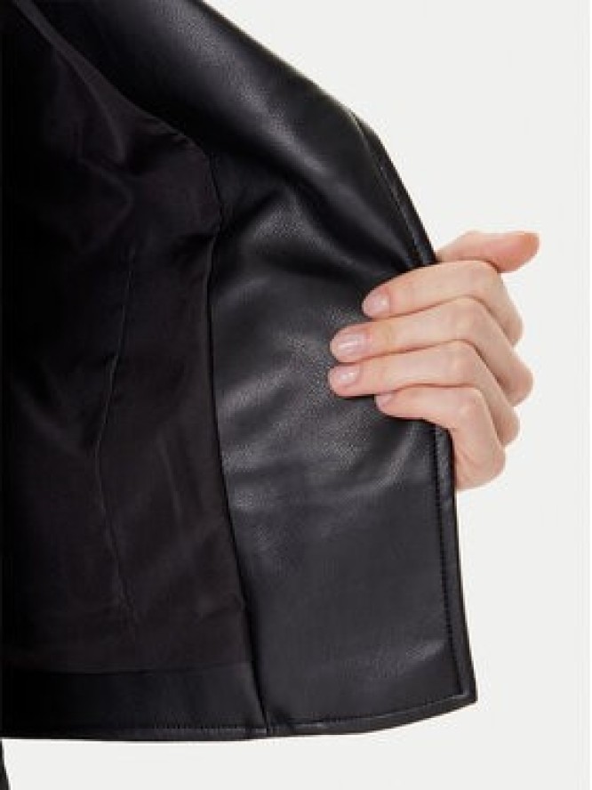 Morgan Kurtka z imitacji skóry 242-GZOOM Czarny Regular Fit