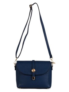 Pia Sassi Skórzana torebka "La Marmora" w kolorze granatowym - 25 x 19 x 8 cm rozmiar: onesize