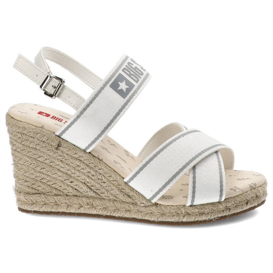 Białe Sandały Big Star Stylowe Espadryle Damskie