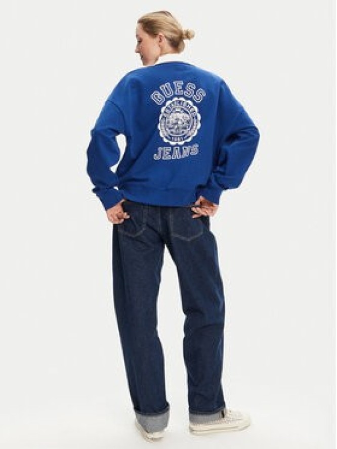 Guess Jeans Bluza W5YQ16 K68I4 Niebieski Oversize