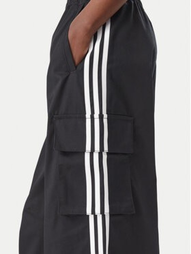 adidas Spodnie dresowe Firebird Adilenium Twill 3S Cargo Trousers KQ6428 Czarny Relaxed Fit