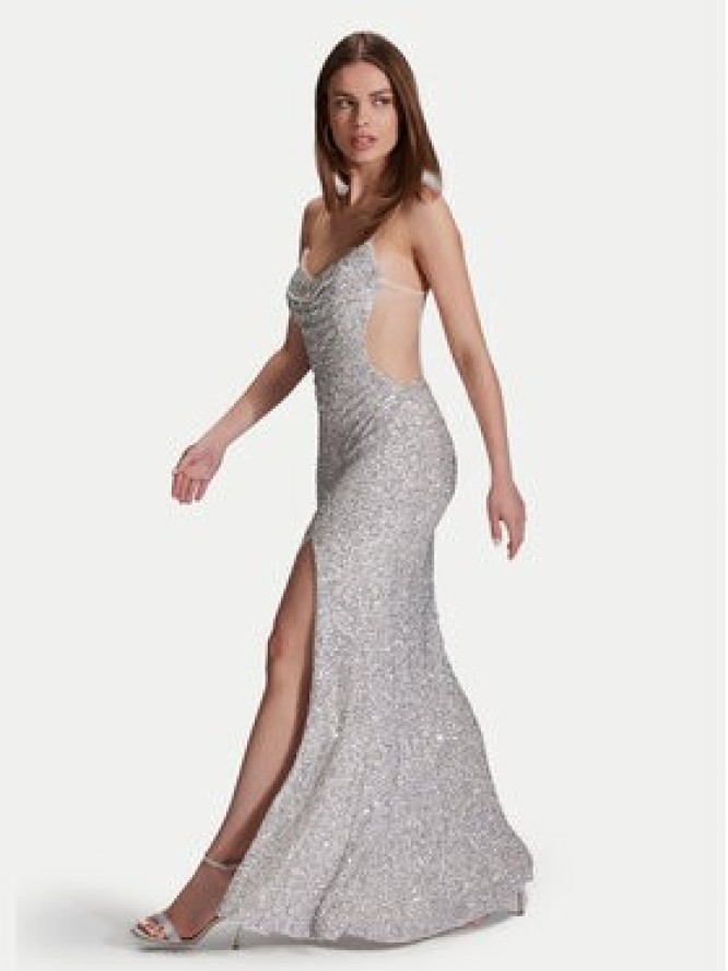 Hey Kyla Sukienka wieczorowa 5AG070HK Srebrny Slim Fit