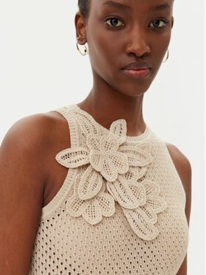 Marella Top Arak1 2513361112 Beżowy Slim Fit