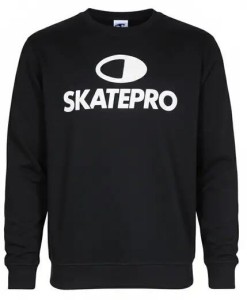Odzież Bluza sportowa unisex SkatePro Crew Neck - M - Czarny