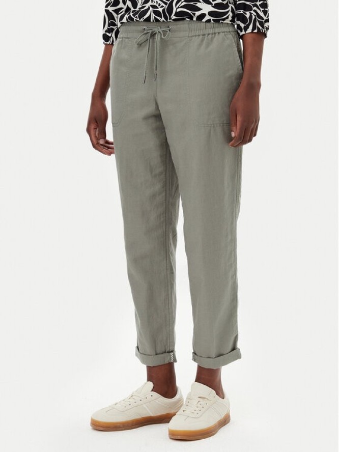 Olsen Spodnie materiałowe 14002404 Zielony Straight Fit