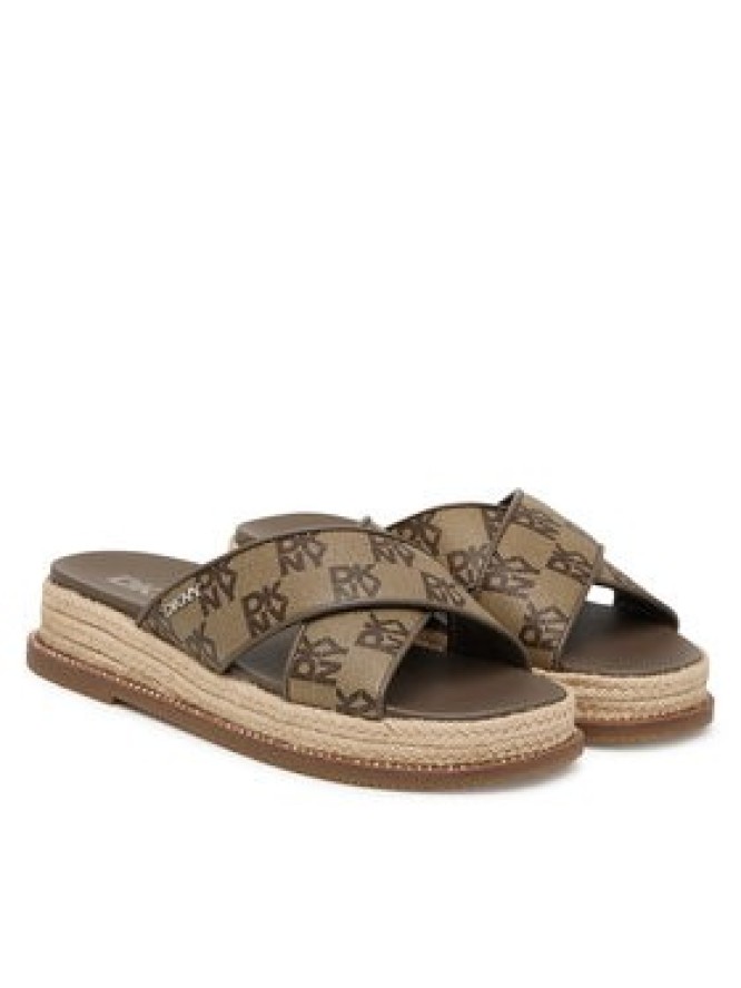 DKNY Klapki K1666574 Brązowy
