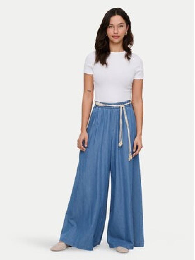 ONLY Spodnie materiałowe Bea Hw 15375507 Niebieski Wide Leg
