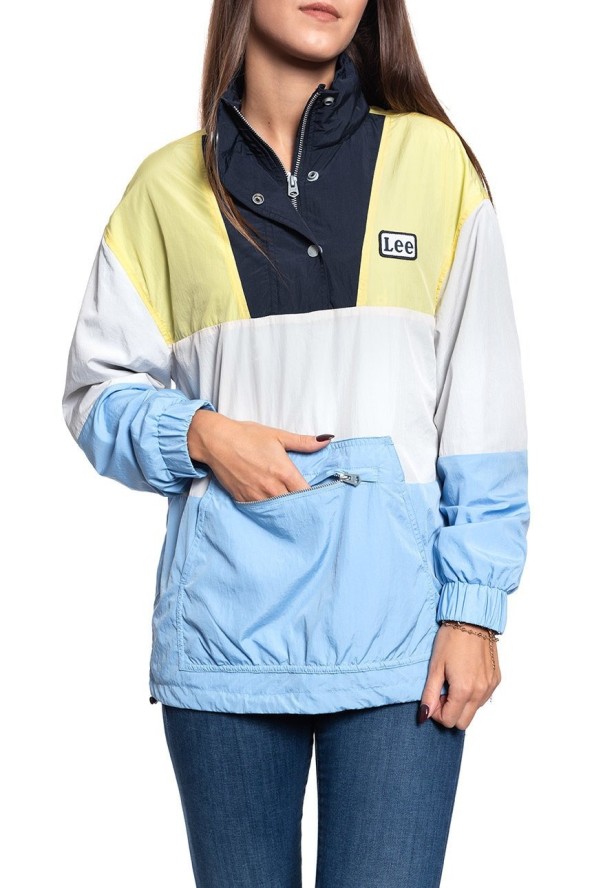 DAMSKA KURTKA PRZEJŚCIOWA LEE WINDBREAKER ECRU L56AYOLO 112113016