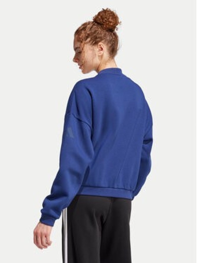 adidas Bluza Essentials Contemporary Logo JD9968 Granatowy Loose Fit