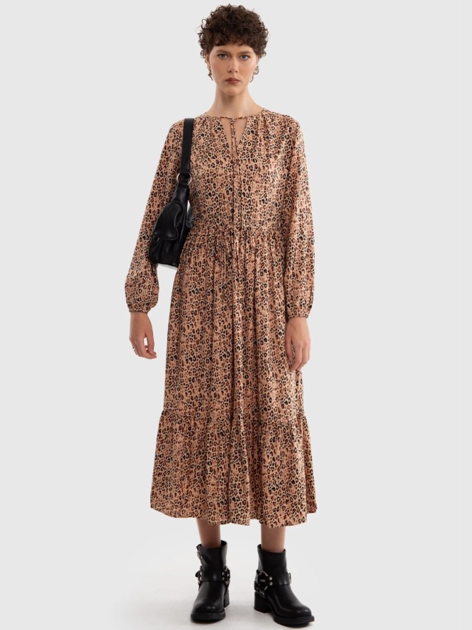 Botki damskie ze skóry naturalnej z ozdobnymi sprzączkami czarne OO274A190 906