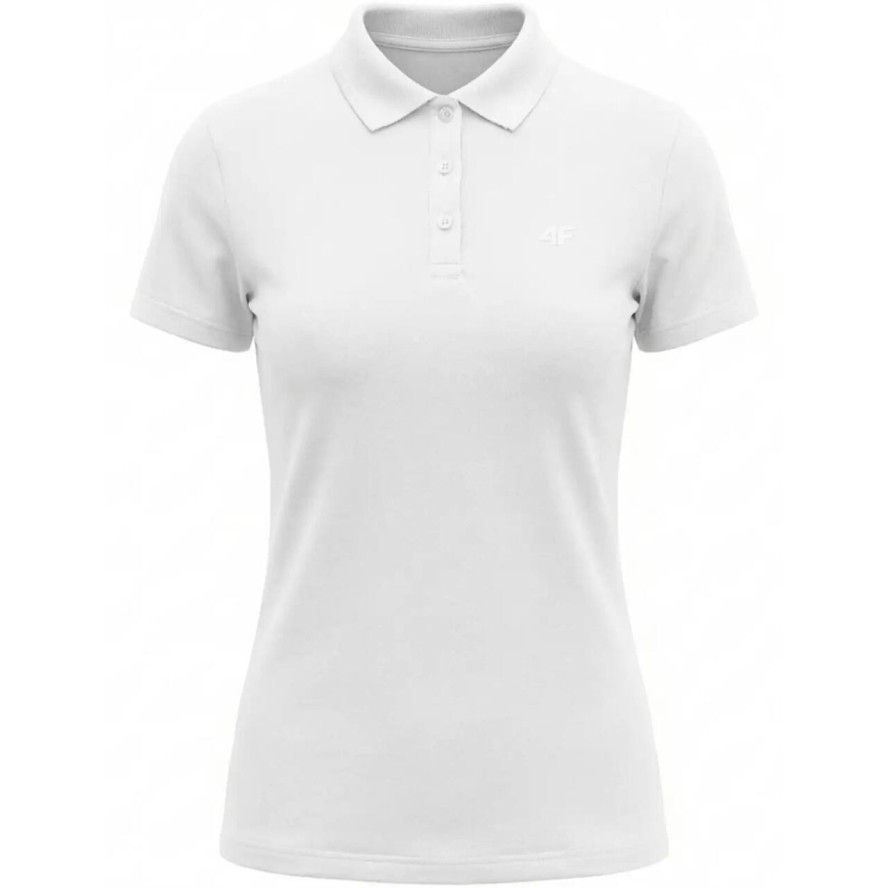 Koszulka polo damska 4F slim, bawełna z elastanem