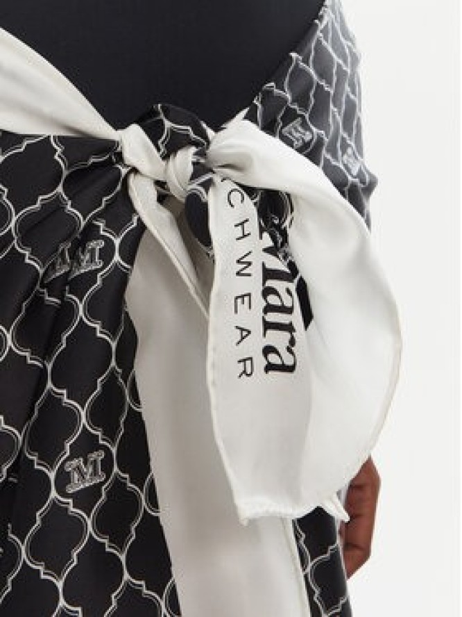 Max Mara Beachwear Chusta Ottico 2516541019 Czarny