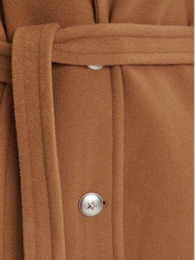 PINKO Płaszcz wełniany 105685 A2SM Brązowy Regular Fit