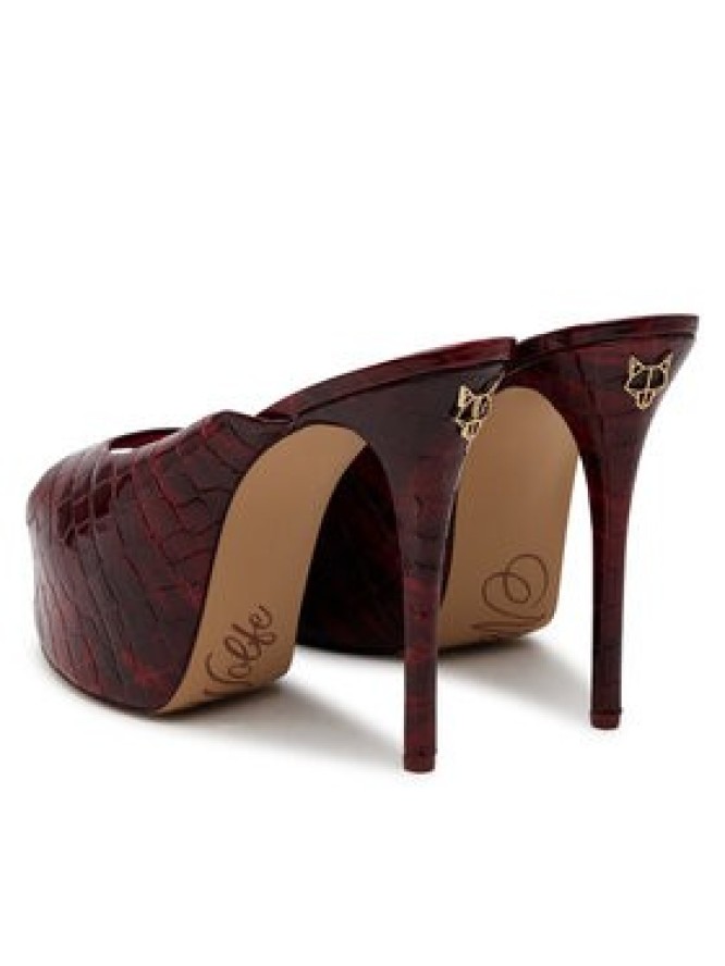 Naked Wolfe Klapki Fab Bordowy