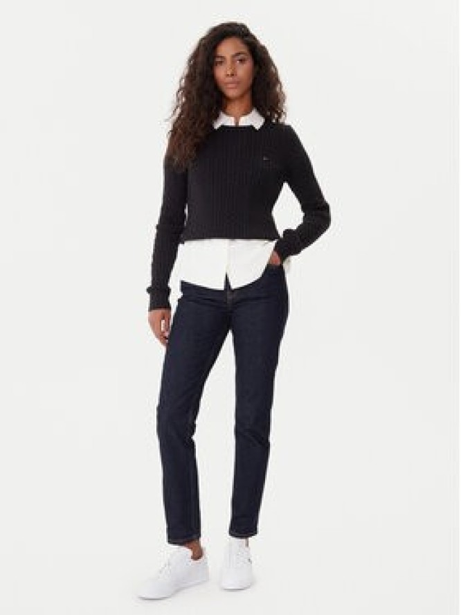 Tommy Jeans Sweter Cable Essential DW0DW22165 Czarny Regular Fit