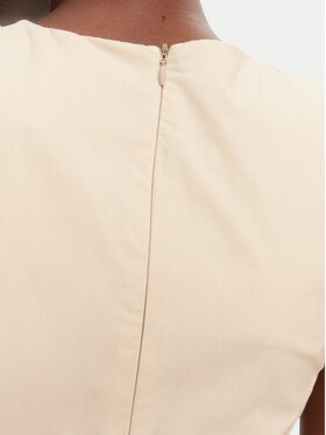 ViCOLO Sukienka codzienna TD0650 Beżowy Regular Fit