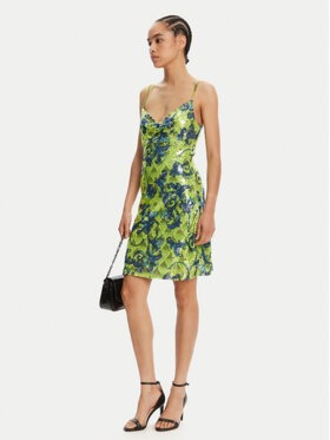 Versace Jeans Couture Sukienka koktajlowa 78HAO9B6 Zielony Slim Fit