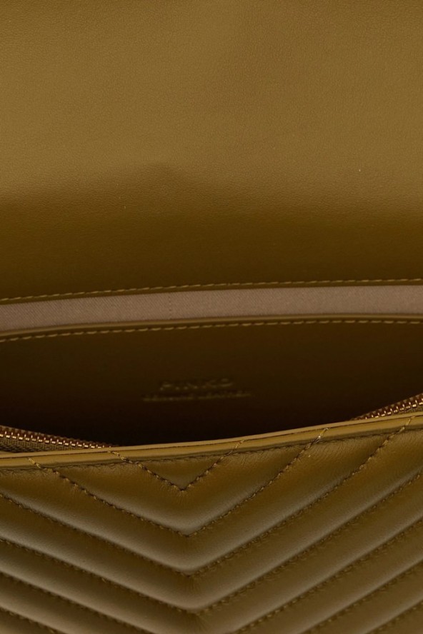 PINKO Oliwkowa listonoszka damska Love One Classic
