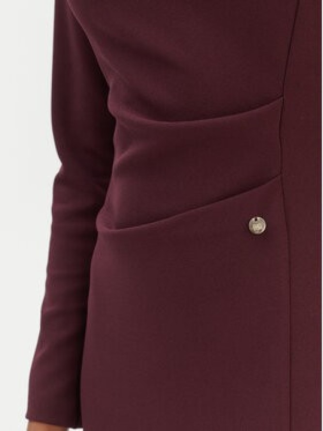 Rinascimento Sukienka wieczorowa CFC0126572003 Bordowy Slim Fit