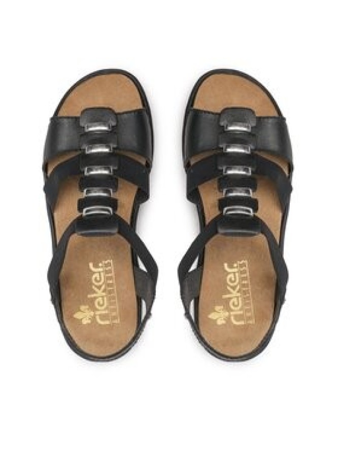 Rieker Sandały 64580-00 Czarny