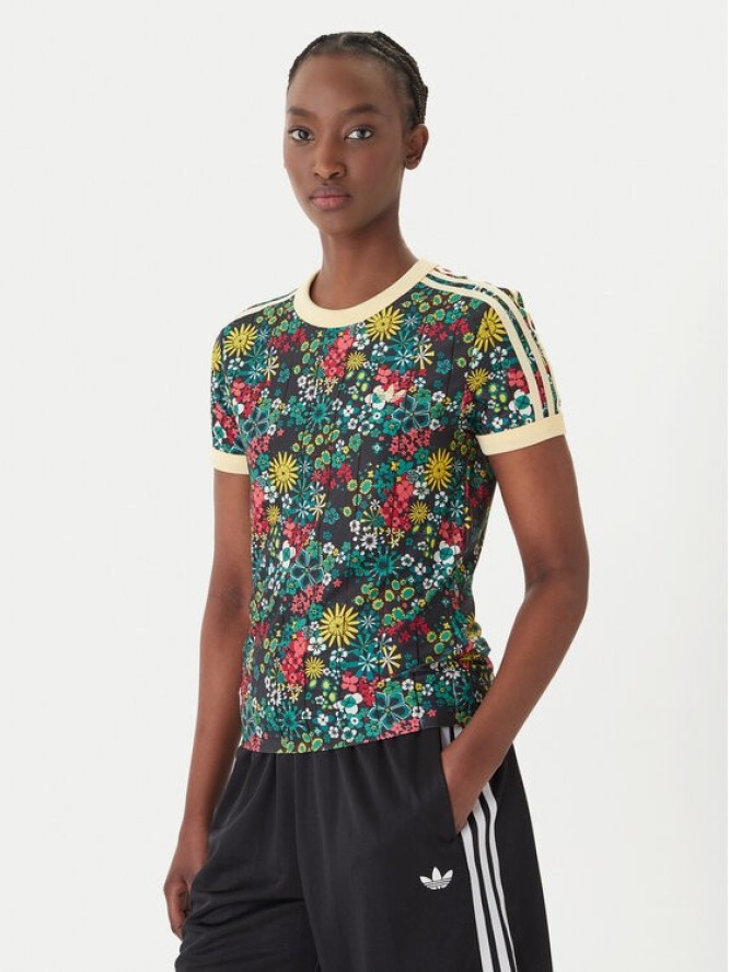 adidas T-Shirt Liberty London 3-Stripes KD5560 Kolorowy Regular Fit