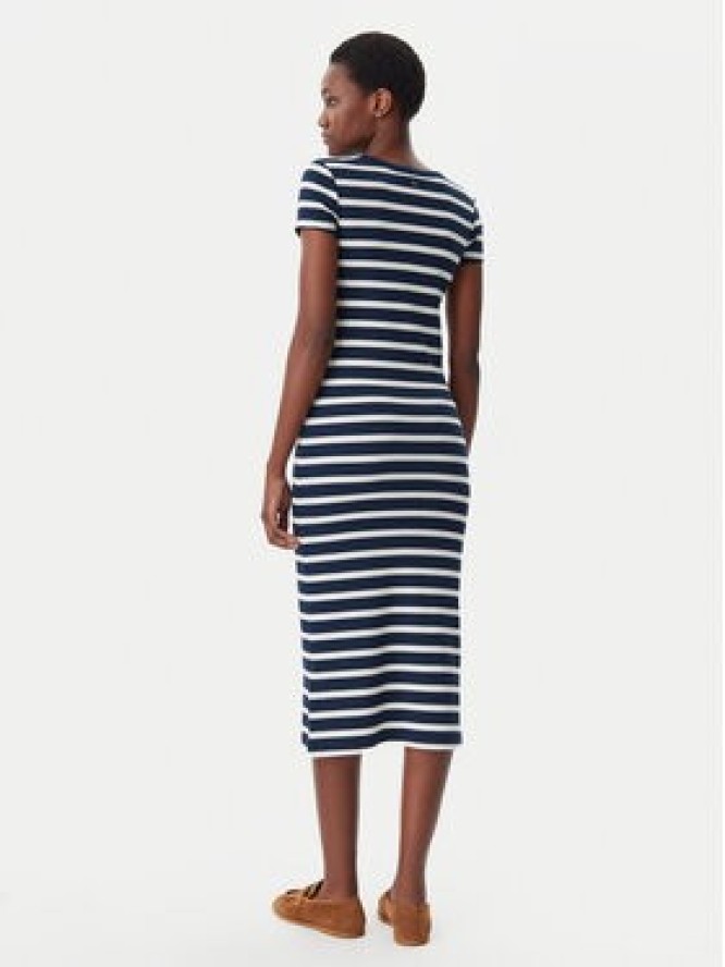 Tommy Hilfiger Sukienka codzienna Henley WW0WW43864 Granatowy Slim Fit