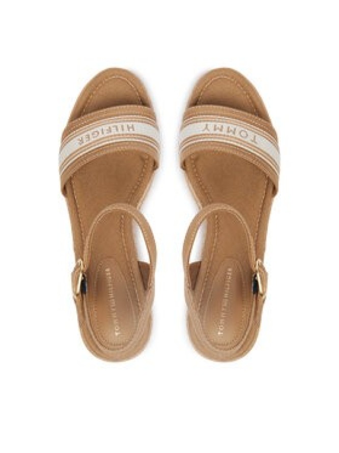 Tommy Hilfiger Espadryle Mid Wedge Espad Webbing FW0FW09230 Beżowy