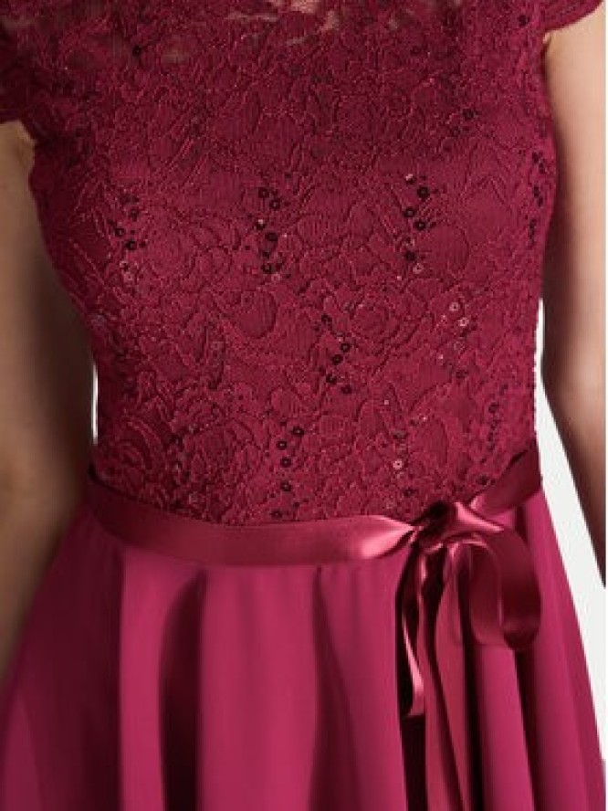 Swing Sukienka koktajlowa 77760510 Bordowy Regular Fit