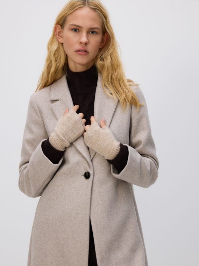 Długie mitenki - brązowy