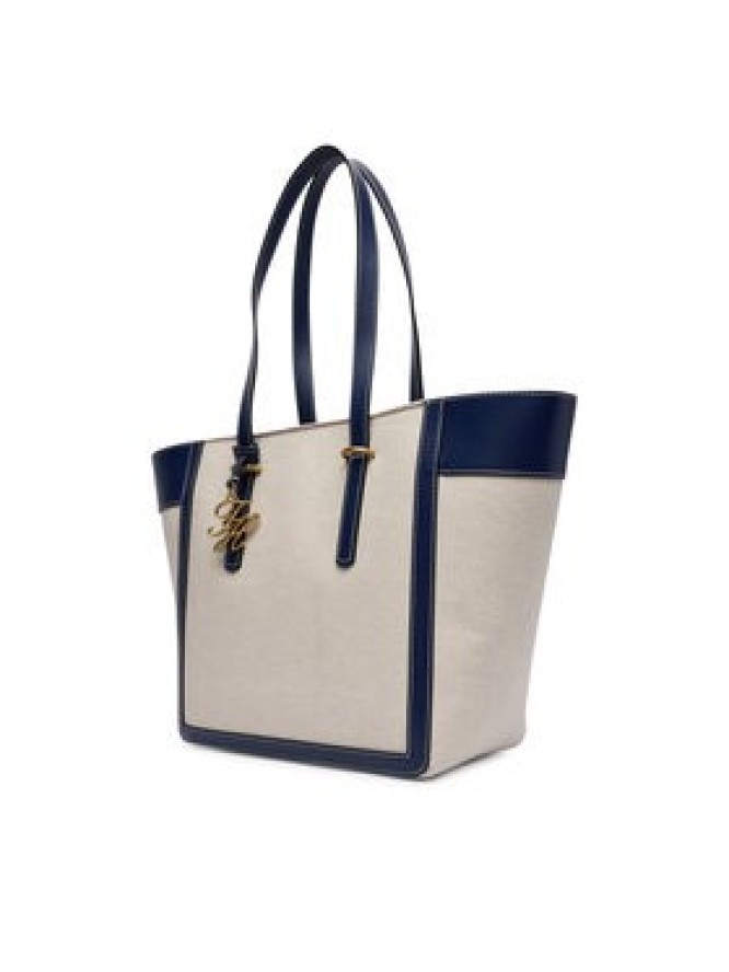 Tommy Hilfiger Torebka Th Script Tote Canvas AW0AW18829 Kremowy