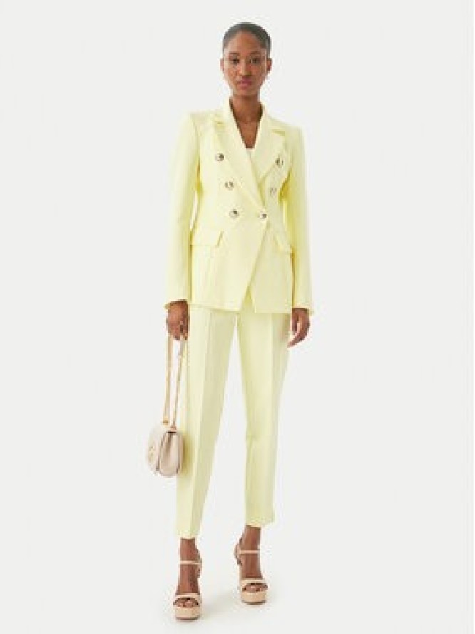 Maryley Spodnie materiałowe 26EB52Z/43LE Żółty jasny Regular Fit