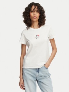 Guess Jeans T-Shirt W6GI45 K8HM0 Biały Regular Fit
