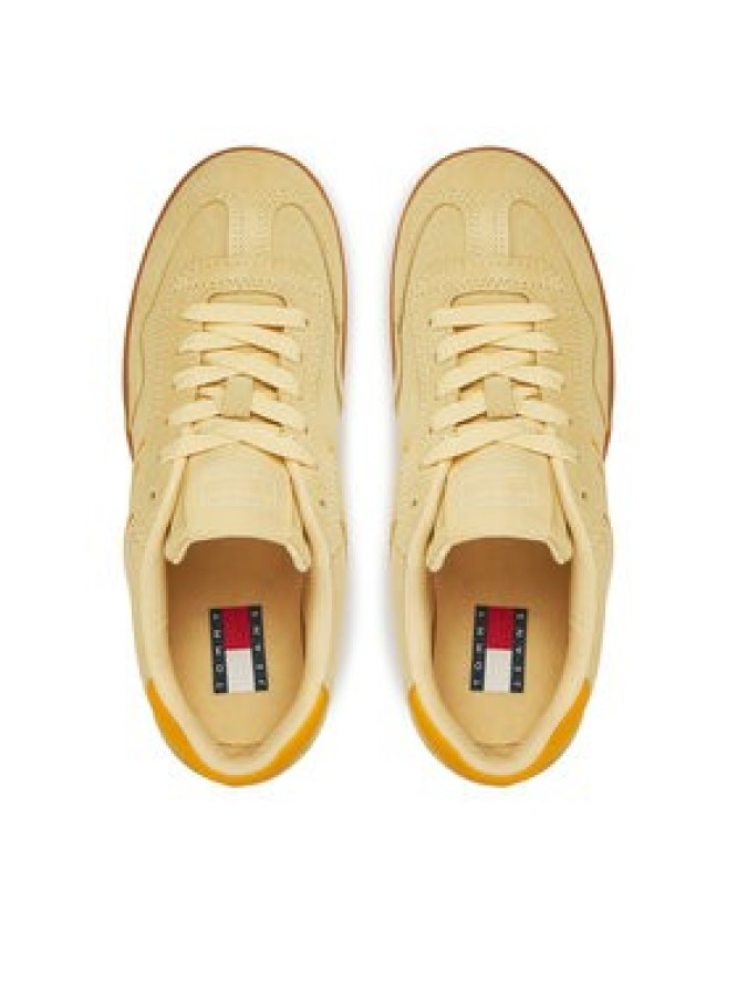 Tommy Jeans Sneakersy The Greenwich Flatform Suede EN0EN02734 Żółty