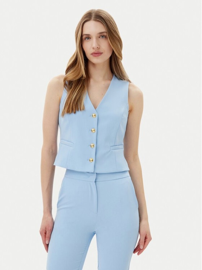 Maryley Kamizelka 25EB128/43MA Błękitny Regular Fit